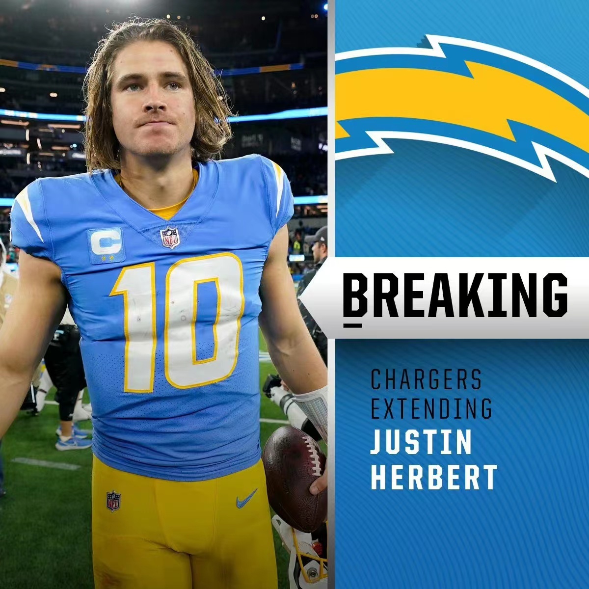 Justin Herbert re-signe, les Chargers entrent dans l'histoire